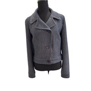 Armani Exchange Tweed Multicolored Women Long Sleeve Jacket Size Medium